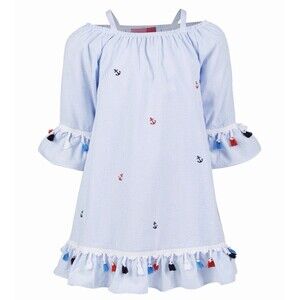 NWT New Toddler Kids Girls 3T Good Lad Sky Blue Nautica Americana Sailor Dress 5